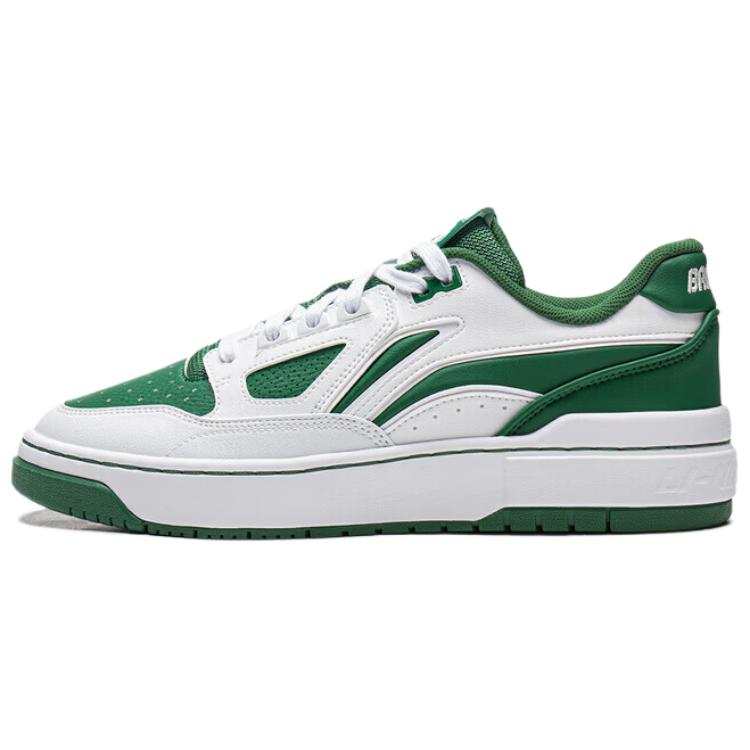 Li-Ning Li Ning BADFIVE Rising Stars 2 Synthetic Leather Cushioning Low top Skateboard Shoes Men's White Green