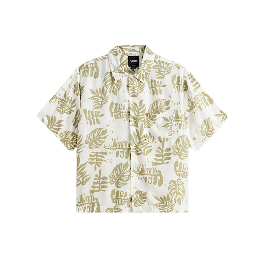Vans Shirts Men's Soft Sage Green Lapel Moderate