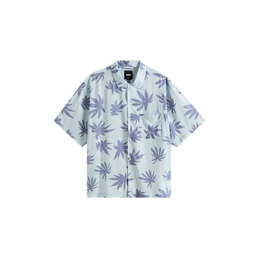 Vans Vans Van Doren Shirts Unisex Morning Mist Blue Lapel Moderate