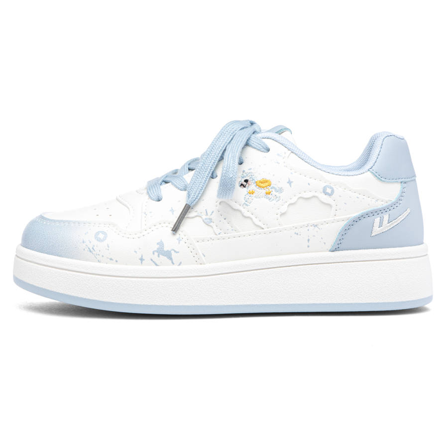Warrior Abrasion Resistant Slip Resistant Skateboard Shoes Women's Beige Blue