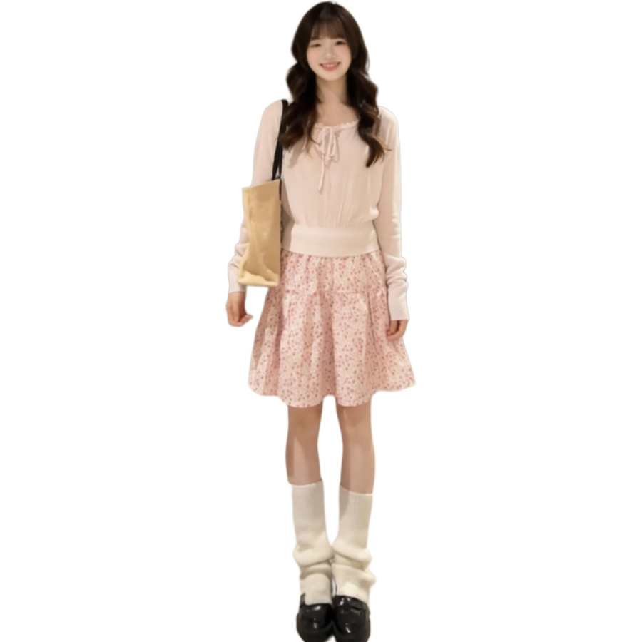 JBBCN Two Piece Skirt Sets Women's Crew Neck Moderate Short