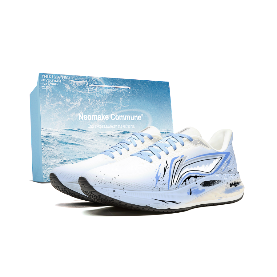 Li-Ning Li Ning Red Hare 9 Rebound Lightweight Low top Physical Fitness Test & Exam Running Shoes Women's Ice Blue