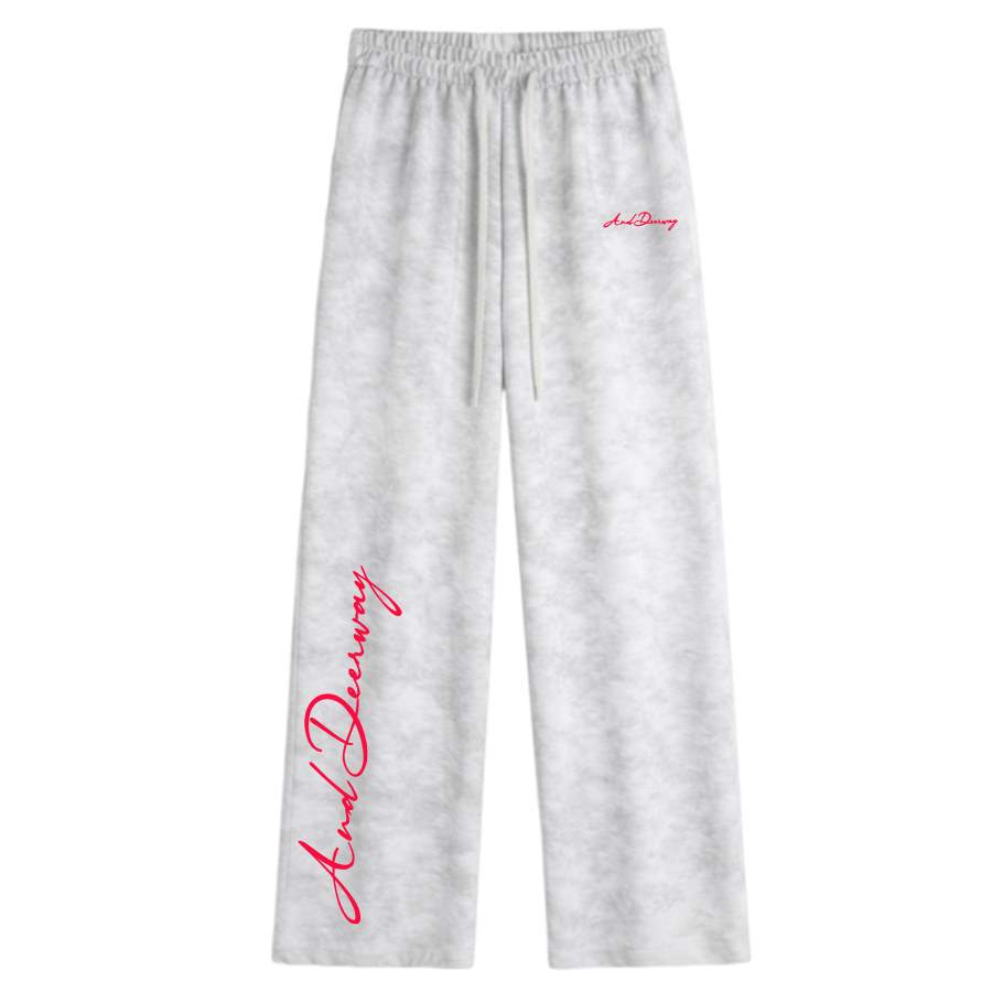 DEERWAY Casual Pants Unisex Moderate Wide Leg Pants