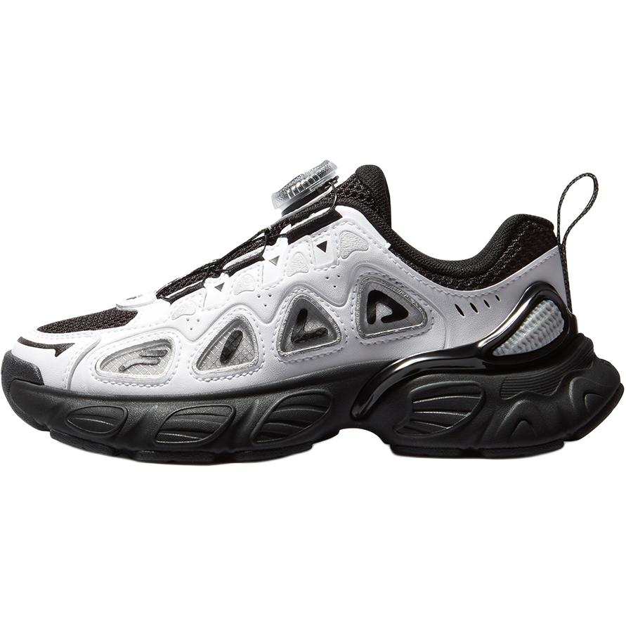 FILA KIDS BUGLE Tamarind Textile, Synthetic Leather Rebound Breathable Support Low top Kids Lifestyle Shoes Black White
