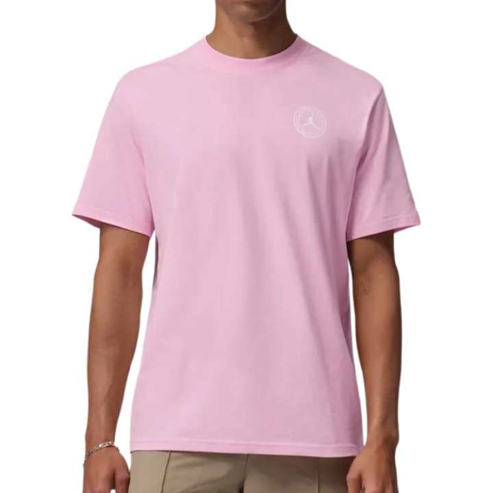 Jordan Jordan T Shirts Men's Pink Crew Neck Moderate
