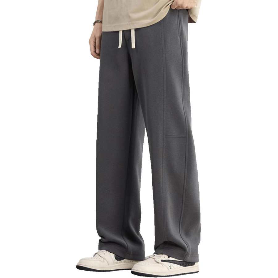 Tonlion Casual Pants Unisex Moderate Wide Leg Pants