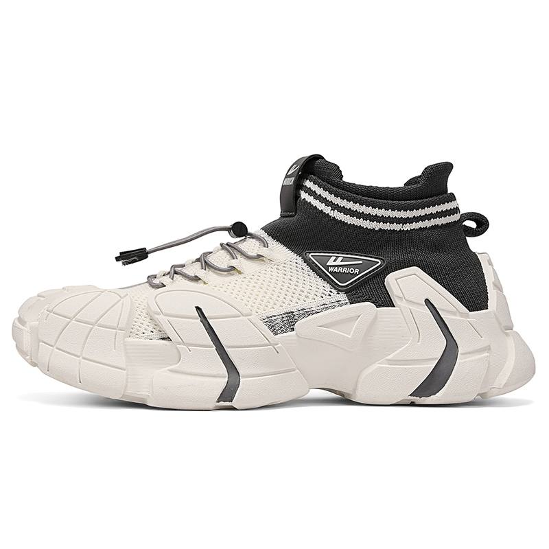 WARRIOR Fabric Cushioning Abrasion Resistant Lightweight Height Increasing High top Running Shoes Men's