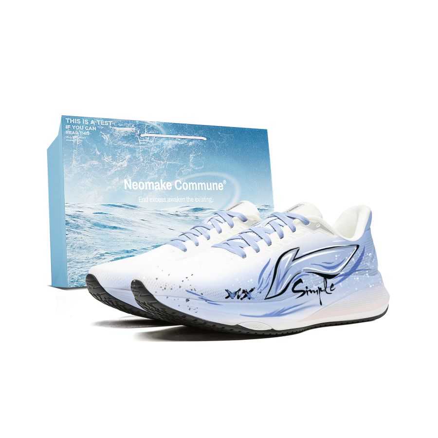 Li-Ning Li Ning Red Hare 9 Rebound Lightweight Low top Physical Fitness Test & Exam Running Shoes Women's Ice Blue