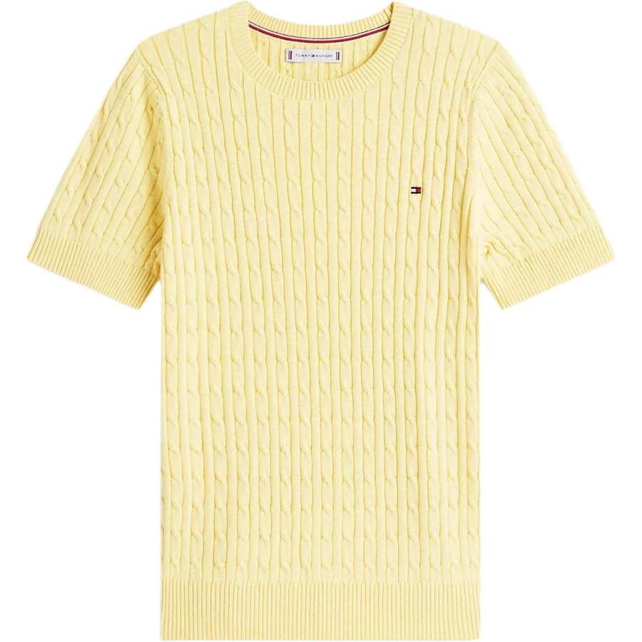 Tommy Hilfiger Sweaters Women's Yellow Crew Neck Moderate Other