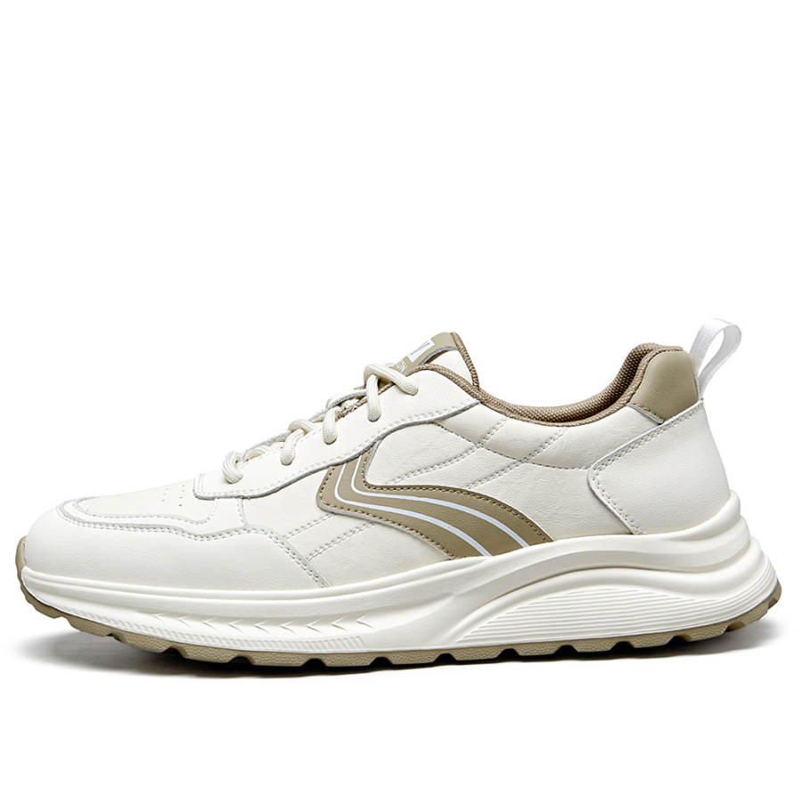 YEARCON Synthetic Leather, Split Cow Leather Low top Skateboard Shoes Men's