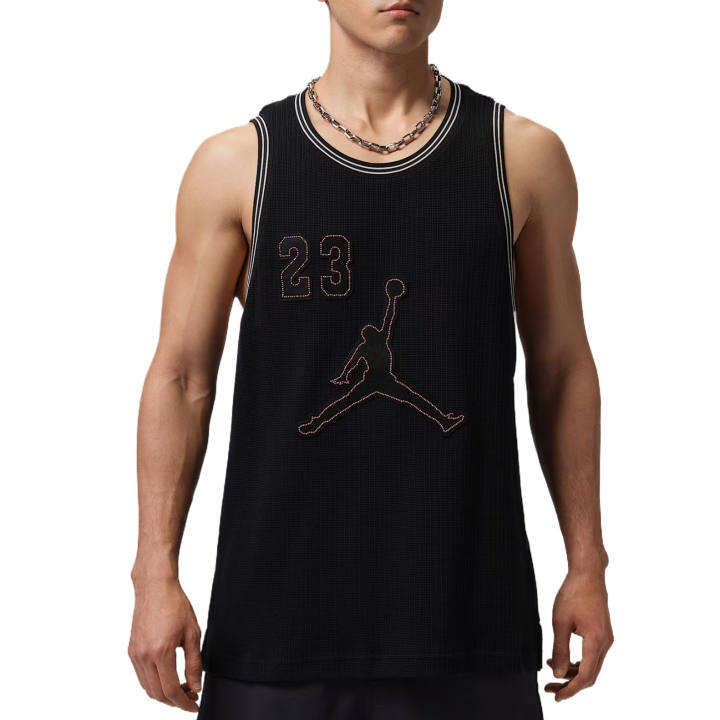 Jordan Jordan Brooklyn Tank Tops Men's Black/Light Ivory Crew Neck Moderate Other