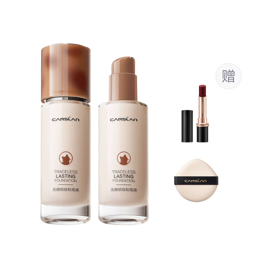 Carslan 3.0 Liquid Foundation No Transfer Long Lasting Adherent Concealing