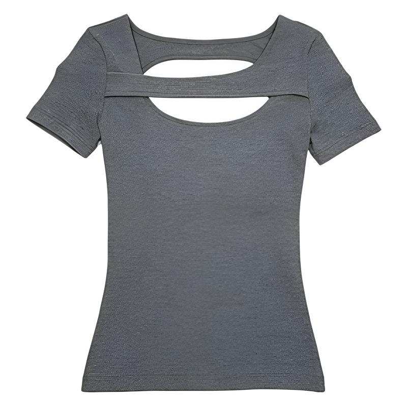 DUSHE Women's Apparel Slim Fit Short Sleeved T Shirts Women's