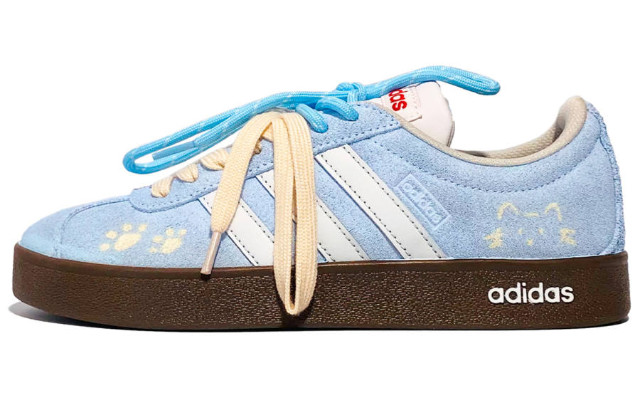 Adidas Adidas VL COURT 2.0 Lightweight Slip Resistant Low top Skateboard Shoes Unisex Blue White
