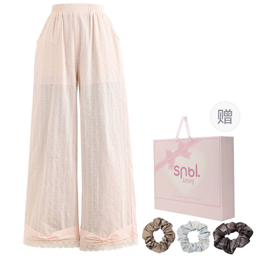 SNBL Casual Pants Women's Pink Moderate Wide Leg Pants