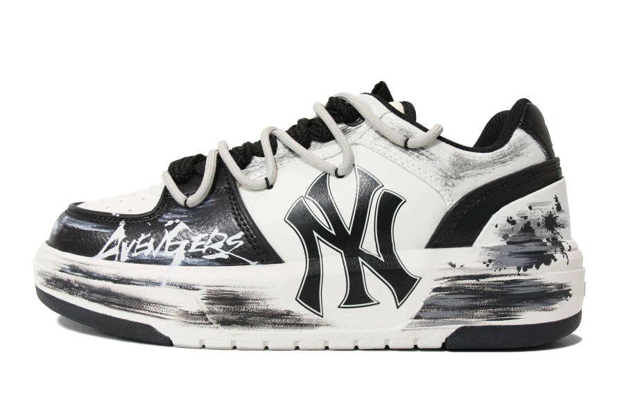 MLB Chunky Liner Walking Planet, Storm Compact Abrasion Resistant Low top Skateboard Shoes Unisex White Black