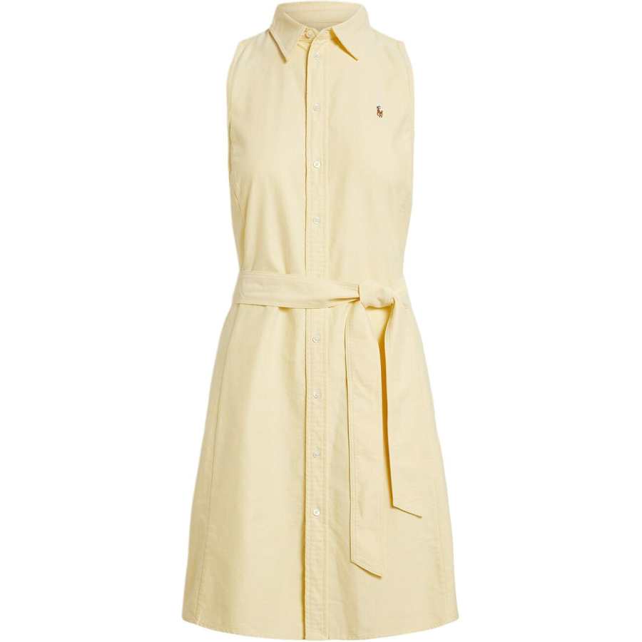 Polo Ralph Lauren SS26 Sleeveless Dress Women's Three Pillar Door Yellow