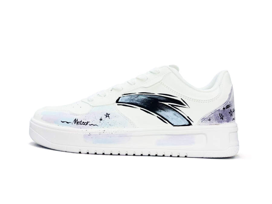 Anta Easy Macaron Abrasion Resistant Lightweight Low top Skateboard Shoes Unisex White Purple