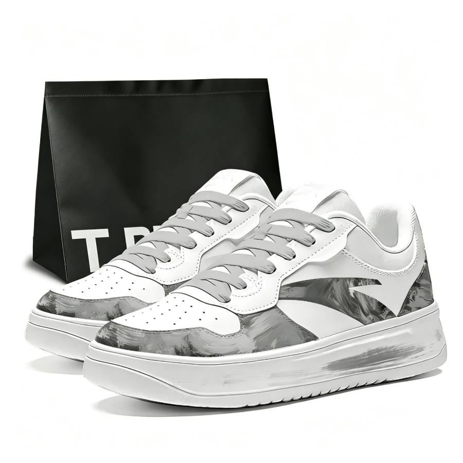 ANTA Easy Skateboard Shoes Men's Low Top White/Gray