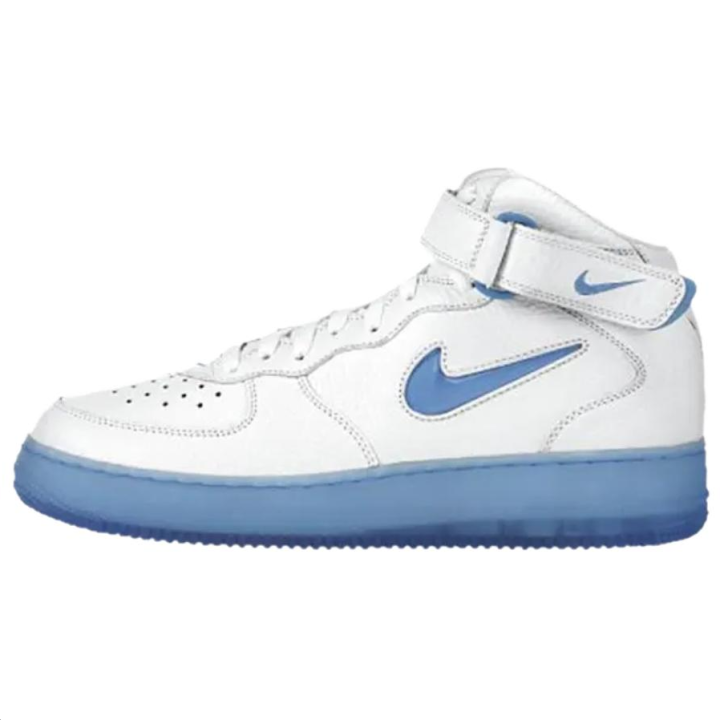 Nike Nike Air Force 1 Mid top Skateboard Shoes Men's White Blue