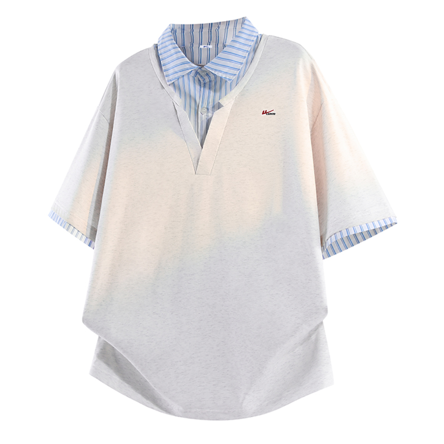 WARRIOR WARRIOR T Shirts Unisex Polo Collar Moderate Mock Two Piece