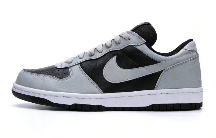 Nike Nike Big Leather Cushioning Abrasion Resistant Low top Skateboard Shoes Men's Black Gray
