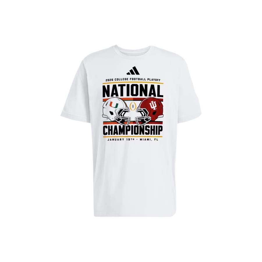 Adidas Adidas T Shirts Men's White/Multi/Ncaa Mia 77a Crew Neck