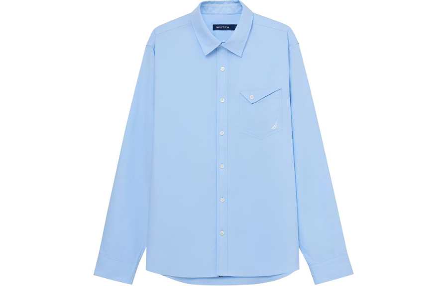 Nautica White Sail Shirt Men's Blue