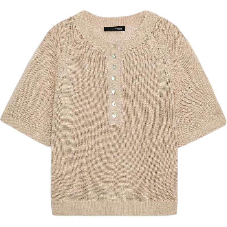 ZARA Sweaters Women's Sand Henry Collar Thin Other
