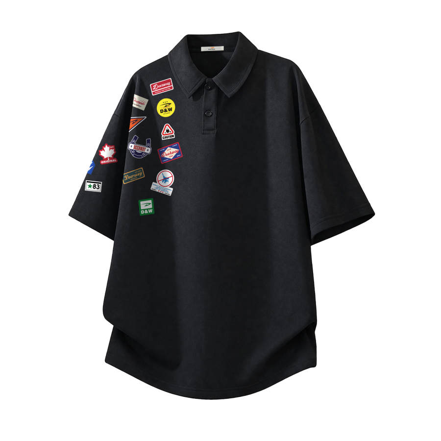DEERWAY Polo Shirts Unisex Polo Collar Moderate Straight Fit