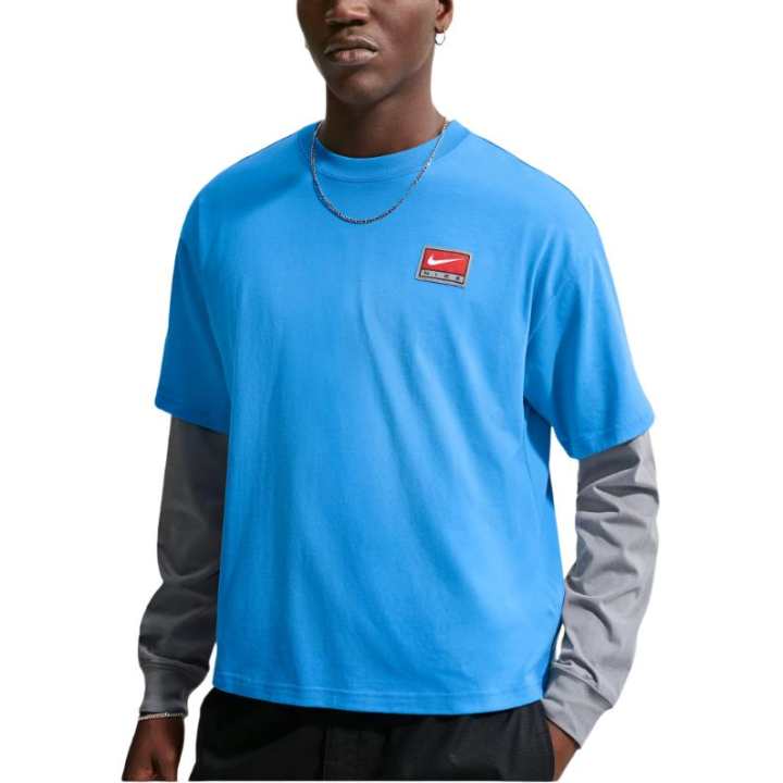 Nike Nike T Shirts Men's Light Photography Blue Crew Neck