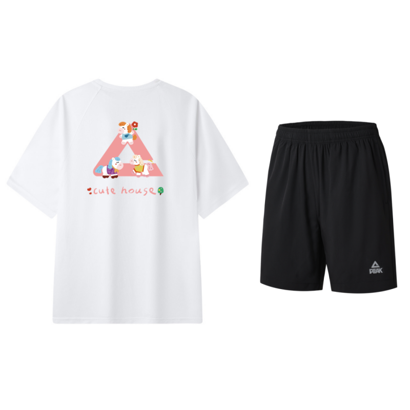 PEAK PEAK Casual Sportswear Unisex White+Black