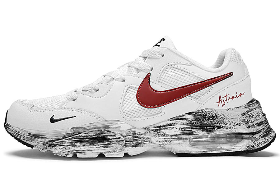 Nike Nike Air Max Fusion Abrasion Resistant Low top Casual City Commuting Running Shoes Men's White Red