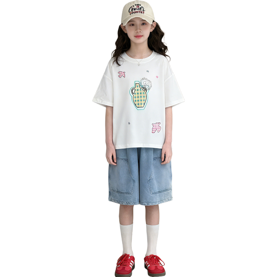 Lanza Girls' Set Summer Style Middle School Kids'