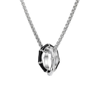 MAGICPOLE 925 Sterling Silver 999 Fine Silver Titanium Steel Necklaces Men's
