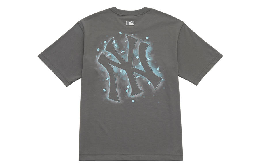MLB MLB T Shirts Unisex Charcoal Gray Crew Neck Moderate