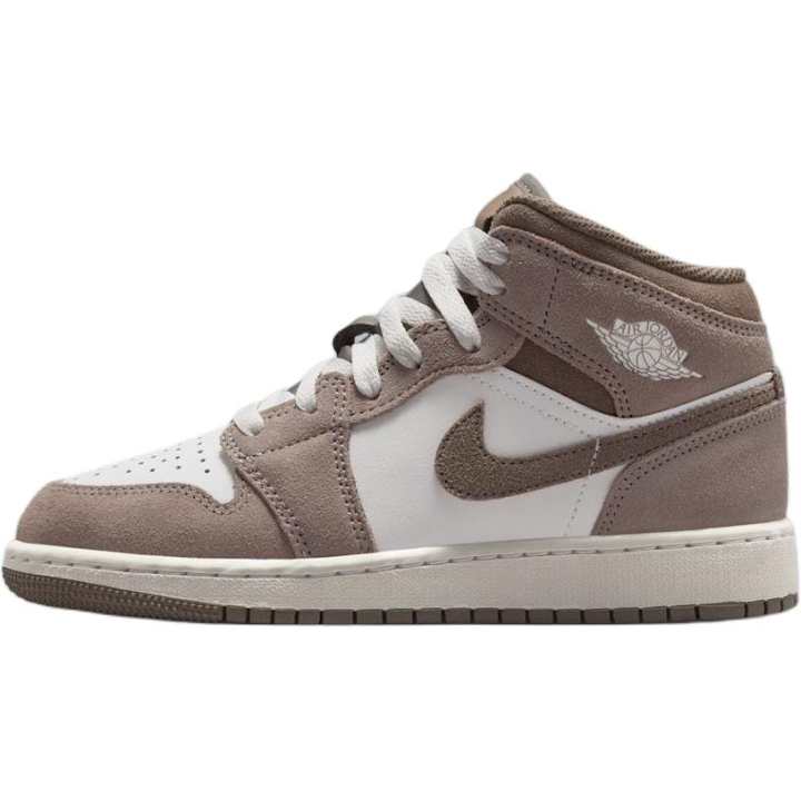 Jordan Jordan Air Jordan 1 Support Mid top Basketball Shoes Brown White Unisex