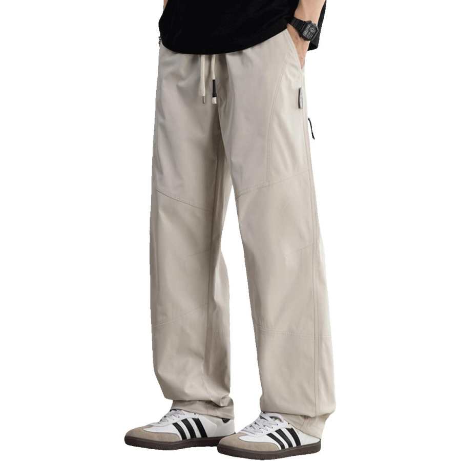 Tonlion Casual Pants Unisex Moderate Wide Leg Pants