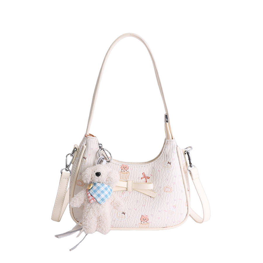 YALU Pu Shoulder Bag Regular Women's White/Blue/Pink