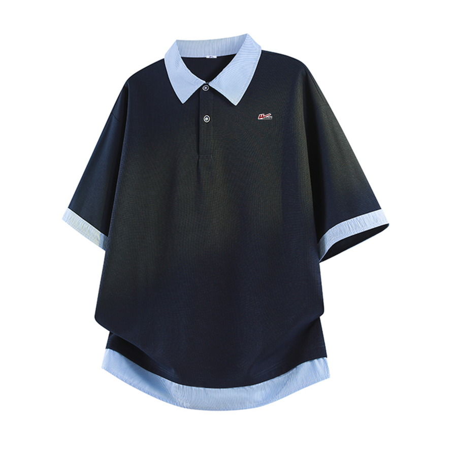WARRIOR WARRIOR Polo Shirts Unisex Polo Collar Thin Mock Two Piece