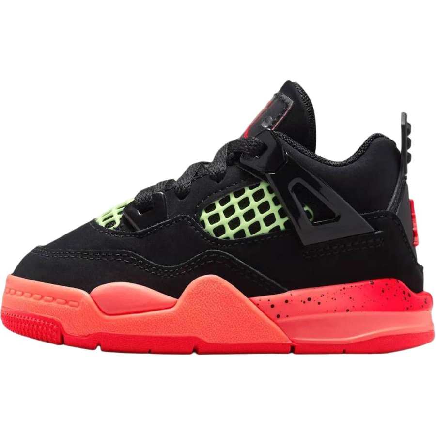 Jordan Jordan Air Jordan 4 Low top Toddler Shoes Black Red Infant And Toddler