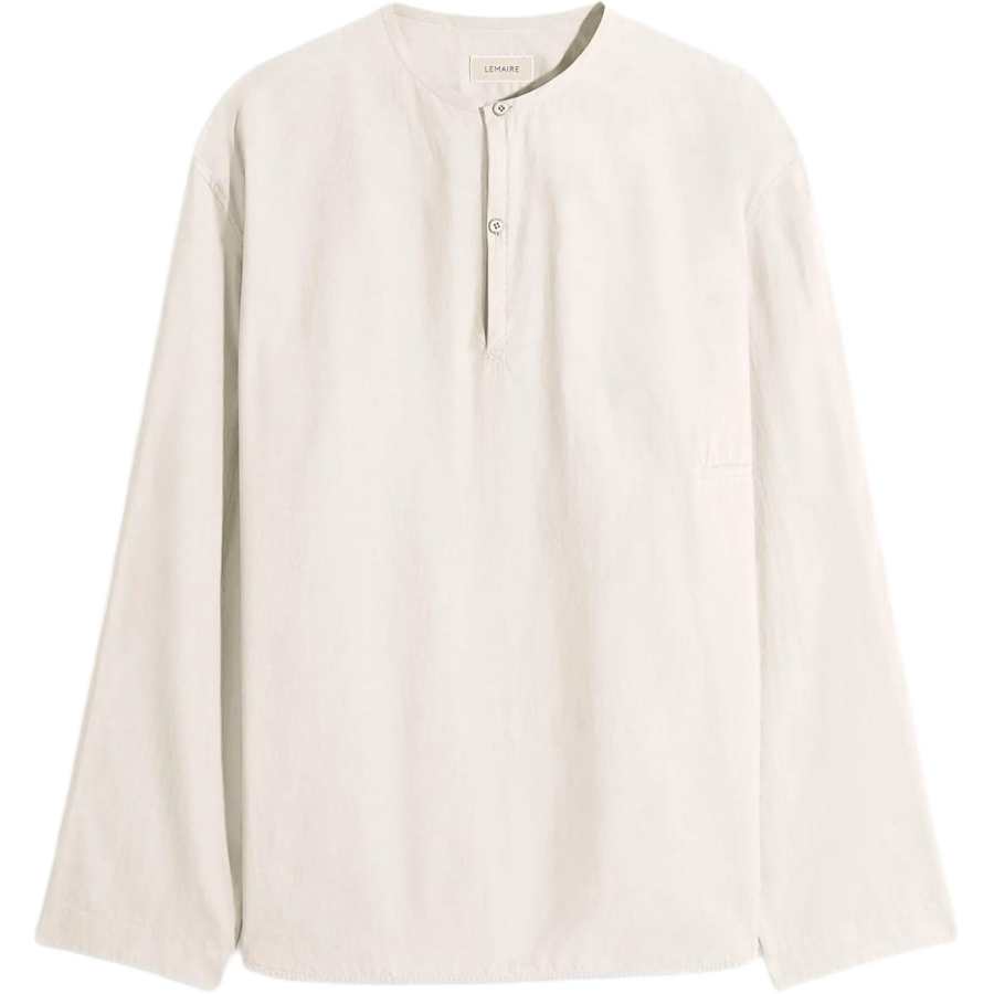 Lemaire Shirts Men's Beige Crew Neck Moderate