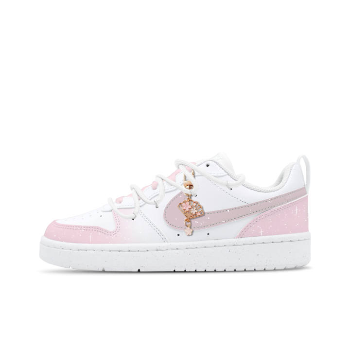 Nike Nike Court Borough 2 Fanying Star Whisper, Natural, Fresh, Macaron, Girlish Charm, Good Looking Leather Individual