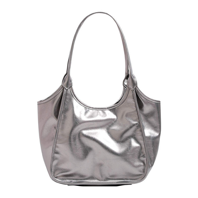 PAYOT PAYOT Synthetic Leather Handbag Regular Women's Silver