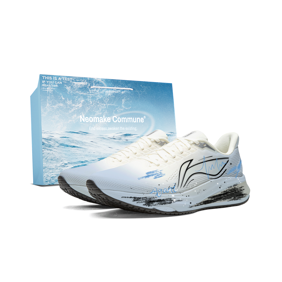Li-Ning Li Ning Red Hare 9 Cushioning Rebound Lightweight Low top Running Shoes Unisex Blue