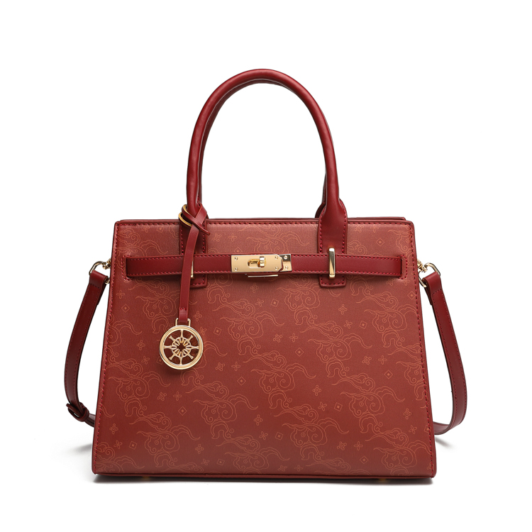 PAYOT Synthetic Leather Handbag Regular Women's Burgundy