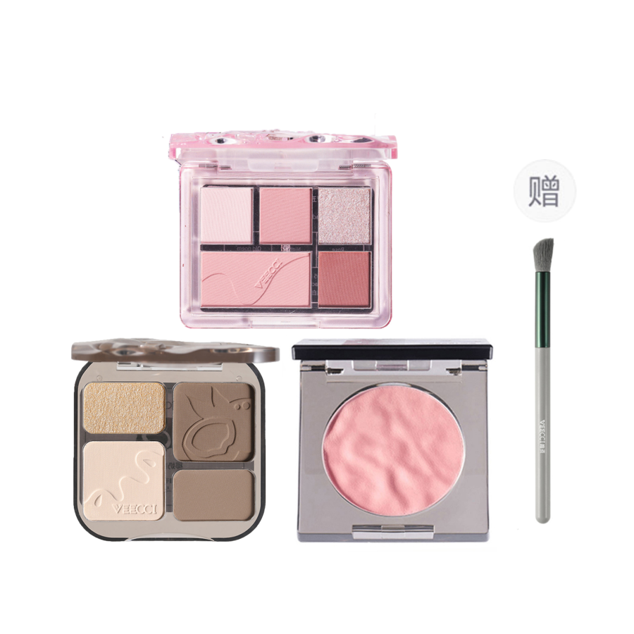 VEECCI Eyeshadow Palette Blush Highlighter Contour Palette Makeup Sets Easy to Blend Natural Shine And Smooth Finish