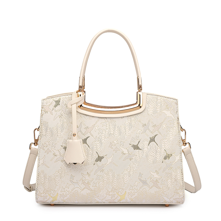 PAYOT PAYOT Synthetic Leather Handbag Women's Ecru