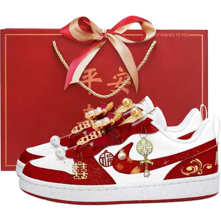 Nike Nike Court Borough 2 Low top Skateboard Shoes Women's White Red