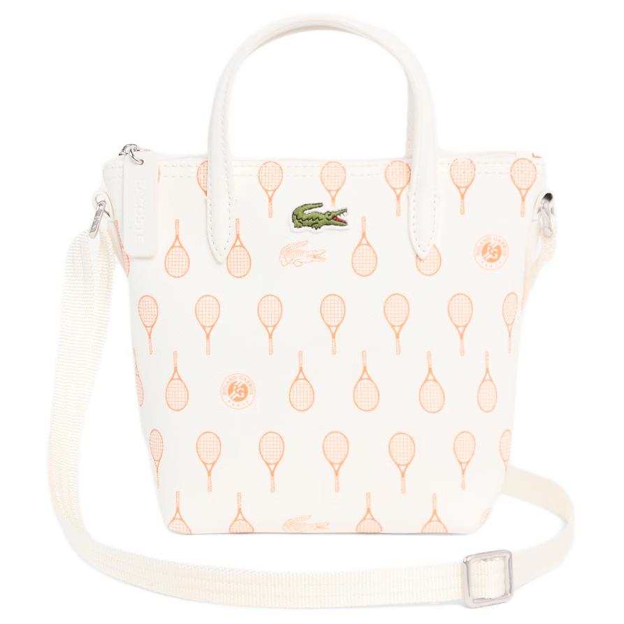 LACOSTE PVC Crossbody Bags Mini Women's White & Orange